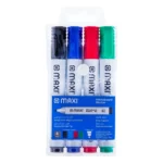 Maxi White Board Marker(4Pcs Black,Blue, Red,Green)