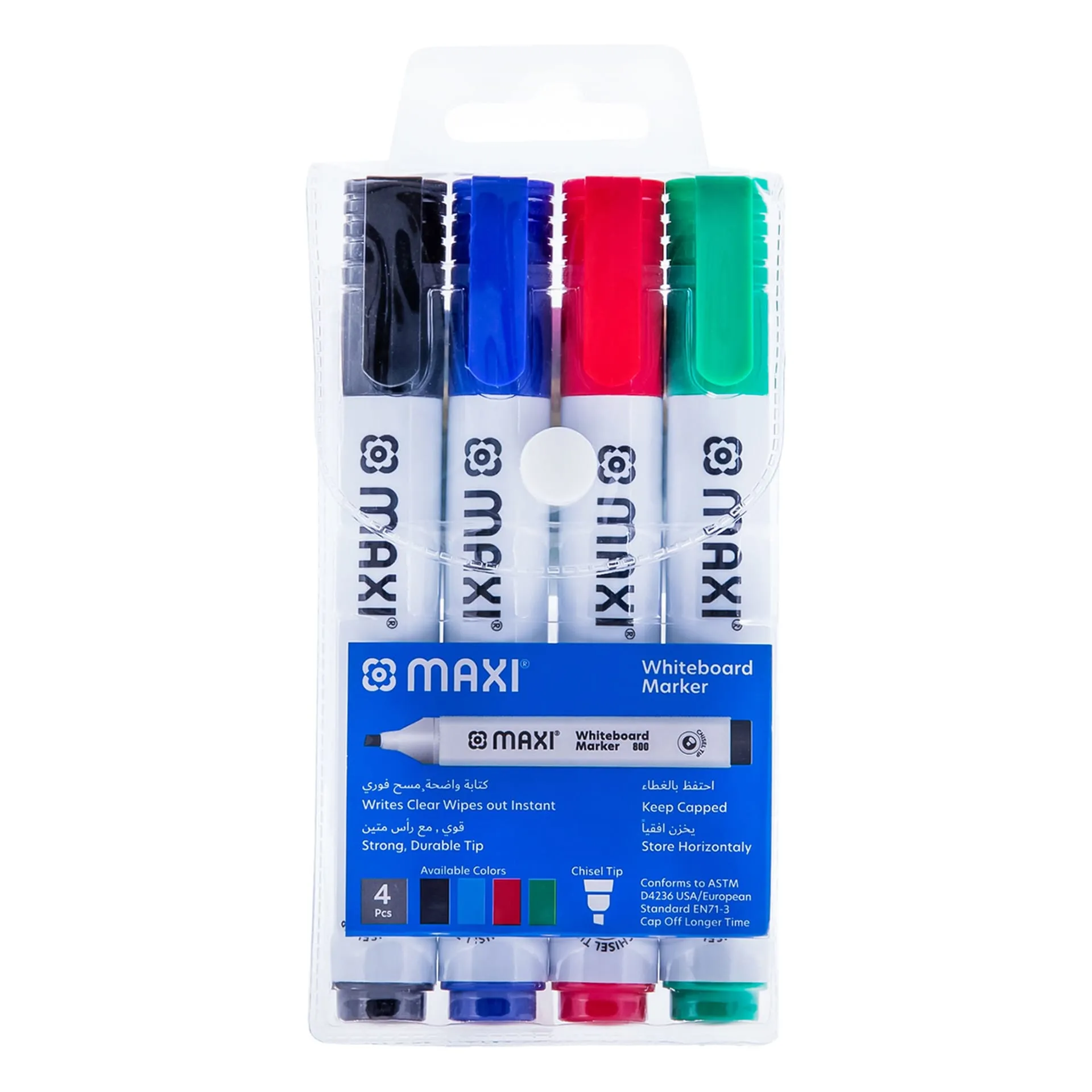 00f34904-ba6e-4ac1-80d8-b9f0d855eb15_output.webp Maxi White Board Marker(4Pcs Black,Blue, Red,Green) - Image 1