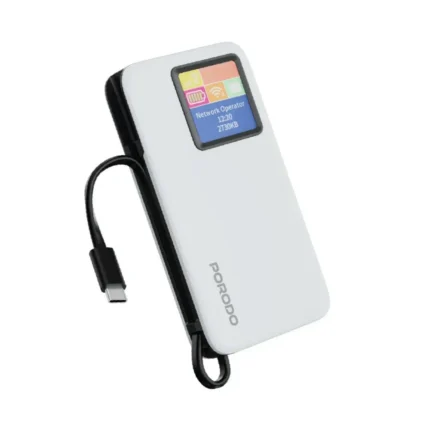 Porodo 4G Mifi Powerbank 10000Mah With Type C Cable - White