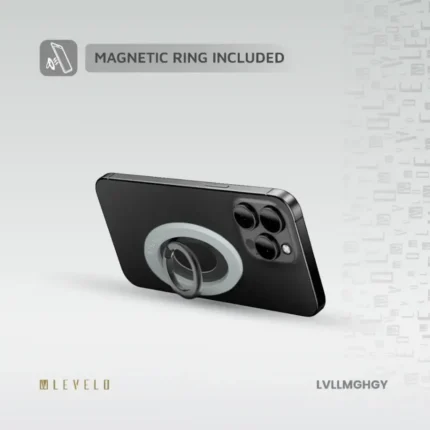 Levelo Lucero 2-In-1 Phone Ring Holder-Grey