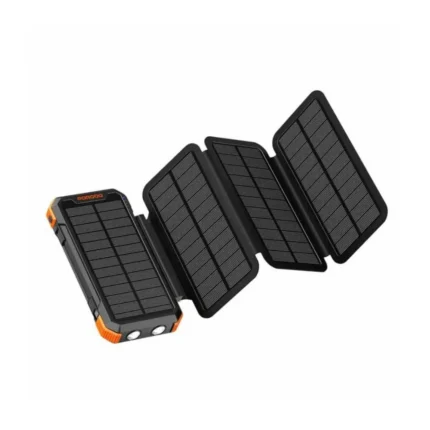 Porodo 20000Mah Solar Power Bank With 3 Detachable Panels & Torch Light - Black