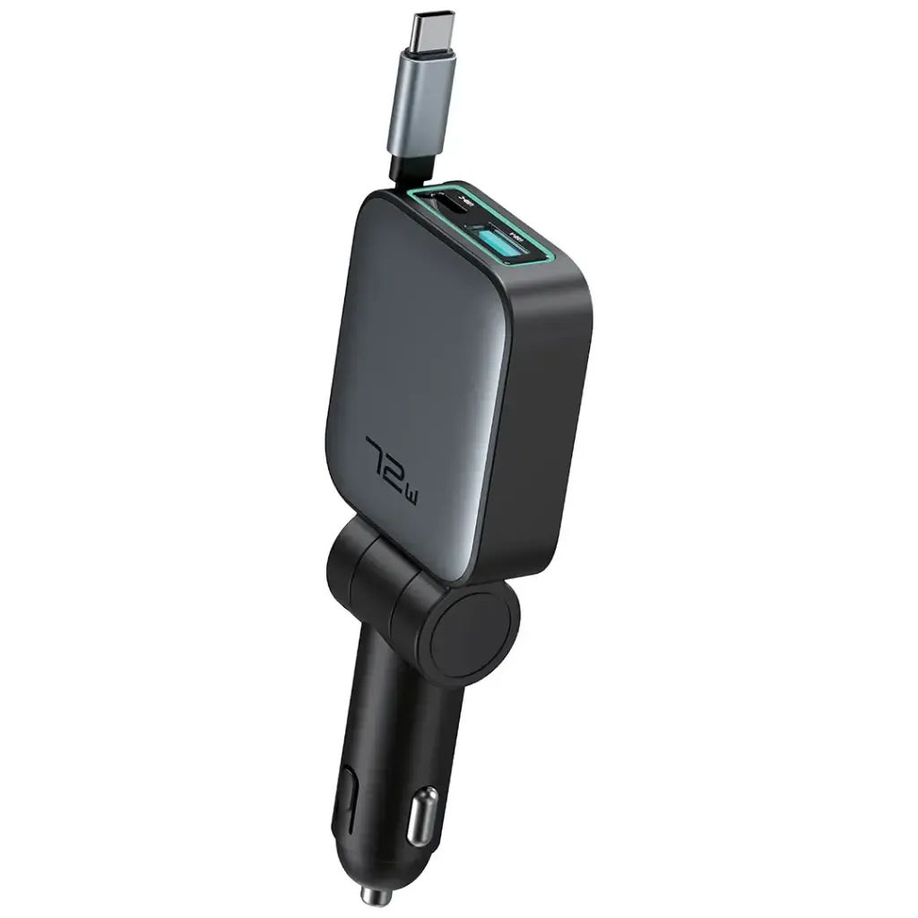 0b8e6db5-5970-410d-8707-cb31c2c12076_output.webp Green Lion Retractable 72W Car Charger Pd 45W- Black - Image 1