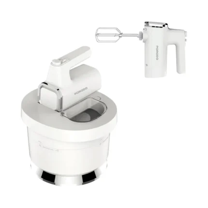 Porodo Lifestyle Spill-Proof Hand Mixer -White/Silver