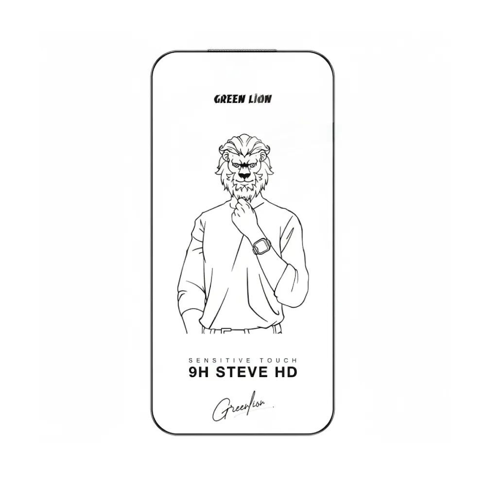 1db12b86-60d5-43ef-ba85-ebb8d877fc9f_output.webp Green Lion 9H Steve Hd Ip Screen Protector For 17 Pro - Clear - Image 1