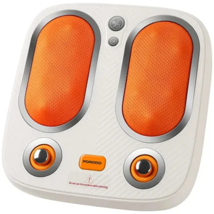 Porodo Lifestyle Cordless Heated Foot Massager With Tapping & Kneading Therapy - White