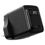 Porodo Gan 25W Usb- C Wall Charger Real- Time Power Display - Black