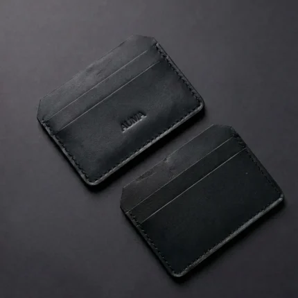 Leather Credit Card-Black (Chrome Tan Pullup Leather)