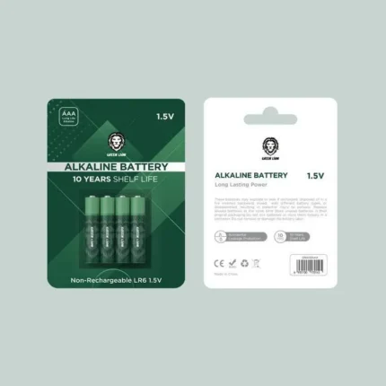 Green Lion Alkaline Battery Aaa ( 4Pcs/Pack ) 271 400Mah / 1.5V - Green (Non Rechargeable)