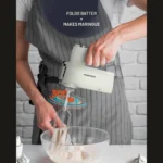 Porodo Lifestyle Spill-Proof Hand Mixer -White/Silver - Image 5