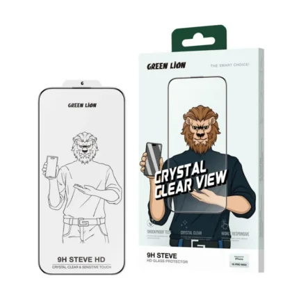 Iphone 16 Pro Green Lion Steve 9H Hd Glass Screen Protector Clear