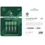 Green Lion Alkaline Battery Aa ( 4Pcs/Pack ) 2700Mah / 1.5V - Green Non (Rechareable)