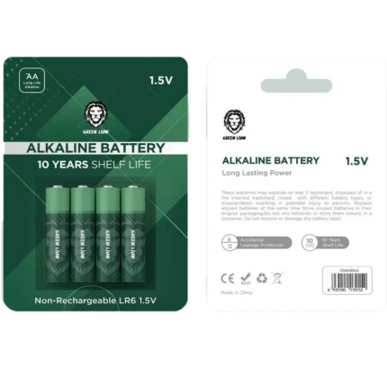 Green Lion Alkaline Battery Aa ( 4Pcs/Pack ) 2700Mah / 1.5V - Green Non (Rechareable)
