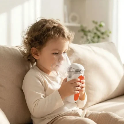 Porodo Rechargeable Mesh Nebulizer Ultrasonic For Kids And Adults - White