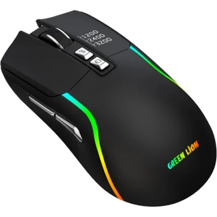 Green Lion Rechargeable Gaming Mouse - Black
