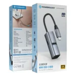 Powerology Aluminum Mini Usb- C Hub(100W 4K Ultra Hd) - Image 3