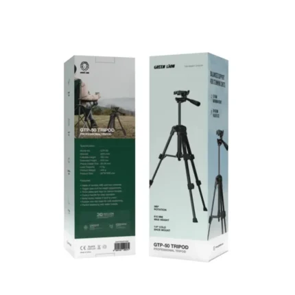 Green Lion Gtp- 50 Tripod Professional Aluminum - Black