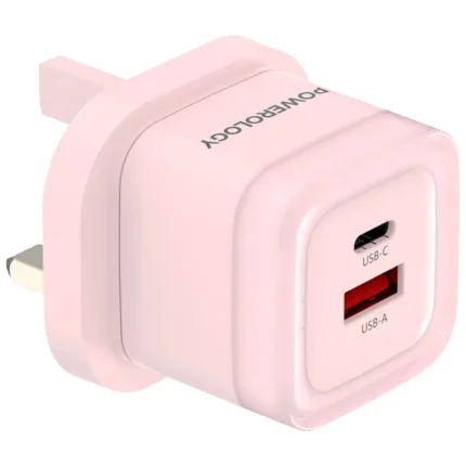 Powerology Lunex Series Fast Charging Adapter 35W-Pink