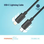 Porodo Blue Usb-c Lightning Cable Fst Charge & (1.2m 4ft 27w Pd) - Image 4