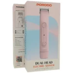 Porodo Dual-Head 400Mah Electric Rechargeable Ladies Trimmer - Pink