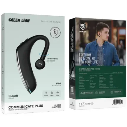 Green Lion Communicate Plus Over-Ear Headset (Clear)