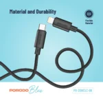 Porodo Blue Usb-c Lightning Cable Fst Charge & (1.2m 4ft 27w Pd) - Image 3
