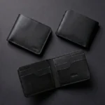 Leather Men'S Wallet-Black (Chrome Tan Pullup Leather)