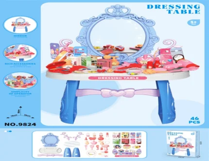 Dressing Makeup Table Set 46 Pcs - Blue