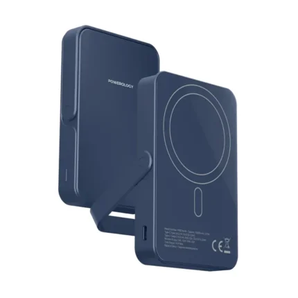 Powerology Spetemor 10000 Mah Stand 20w Pd & 15w Magsafe Powerbank - Blue