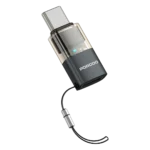 Porodo MiniLink Transparent OTG Adapter Lightning to USB-C - Grey