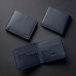 Leather Men'S Wallet-Blue (Vegtan Leather)