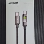 Green Lion Led Braided Cable Usb-C To Usb-C - Black( 60W)