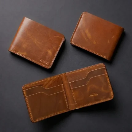 Leather Men'S Wallet-Brown (Chrome Tan Pullup Leather)