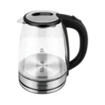 Porodo Lifestyle Pyro Ti Electric Glass 1.8 Ltr Kettle- Clear & Black