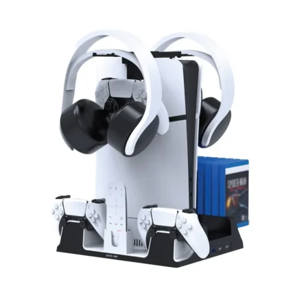 Green Lion PS5 Cooling Stand Charging Station White