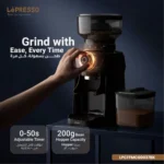 Lepresso Macinare Stainless Steel Burr Grinder - Black - Image 3