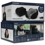 Porodo Lifestyle Travel Comfort Duo 2 In1 Travel Pillow And Blanket Kit- Black