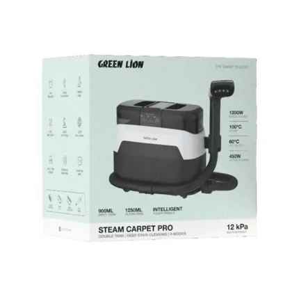Steam Carpet Pro With Double Tank And Deep Stain Cleaning – Black