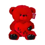 Soft Teddy Bear With Love Heart 35cm - Red