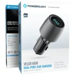 Powerology Velox 66W Dual-Port Car Charger