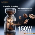 Lepresso Macinare Stainless Steel Burr Grinder - Black - Image 2