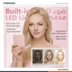 Porodo Lifestyle Lily LED Portable Tri-Fold Makeup Mirror-Pink