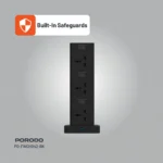 Porodo Pd20w Qc 3.0 1a +2 Type C Socket Tower 3m - Black - Image 5
