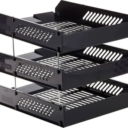 Panda Document Plastict Tray Black (3 Layer)