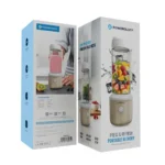Powerology Press & Refresh Portable Blender 450Ml 2500Mah 6 Blades 126W - White - Image 2