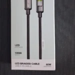 Green Lion Led Braided Cable Usb-C To Usb-C - Black( 60W) - Image 2