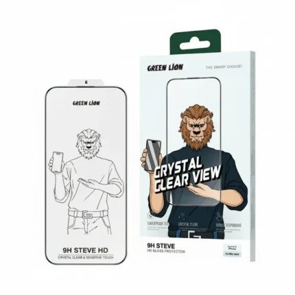 Iphone 16 Pro Max Green Lion Steve 9H Hd Glass Screen Protector Clear