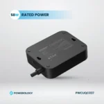 Powerology 30W Wall Socket Uk Plug 3 Ac 1 Usb-A 1 Usb-C With 2M Usb-C Cable - Black - Image 3