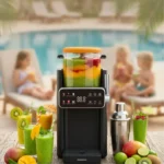 Slushie Maker with Multi-Texture Ice Maker – Porodo Lifestyle Frappé Ice Cream Maker - Black & Orange - Image 3
