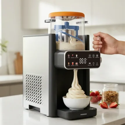 Slushie Maker with Multi-Texture Ice Maker – Porodo Lifestyle Frappé Ice Cream Maker - Black & Orange