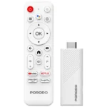 Porodo 4K Android Smart Streaming Tv Stick With Google Assistant & Voice Control - White